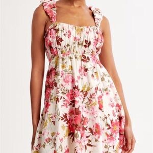 Abercrombie & Fitch 
Women's
Puff Strap Babydoll Mini Dress